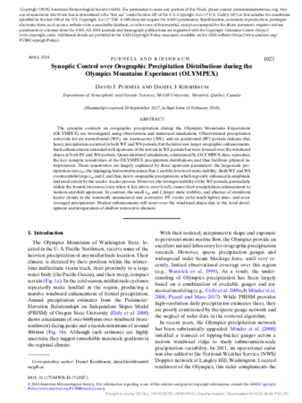 Synoptic Control over Orographic Precipitation Distributions during the Olympics Mountains Experiment (OLYMPEX) thumbnail