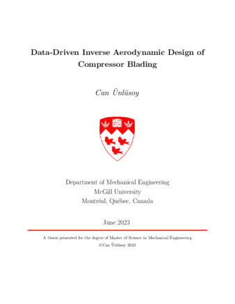 Data-Driven Inverse Aerodynamic Design of Compressor Blading thumbnail