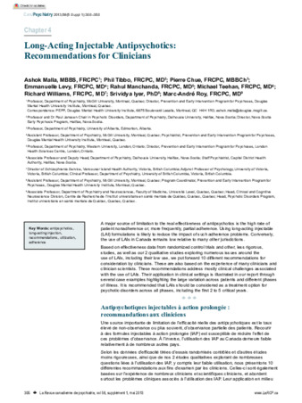 Long-acting injectable antipsychotics: recommendations for clinicians thumbnail