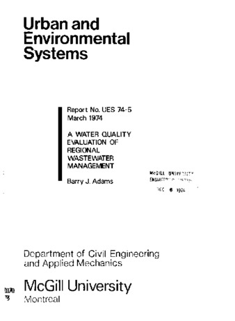 A water quality evaluation of regional wastewater management thumbnail