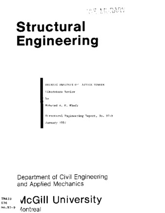 Seismic analysis of lattice towers (literature review) thumbnail