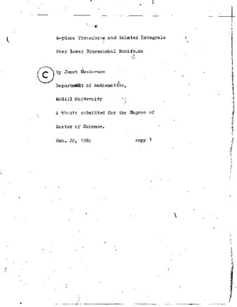 k-plane transforms and related integrals over lower dimensional manifolds thumbnail