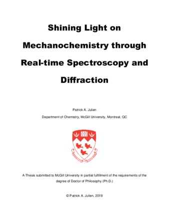 Shining light on mechanochemistry through real-time spectroscopy and diffraction thumbnail