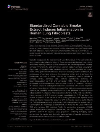 Standardized Cannabis Smoke Extract Induces Inflammation in Human Lung Fibroblasts thumbnail