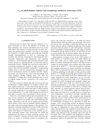 C60 on alkali halides: Epitaxy and morphology studied by noncontact AFM thumbnail