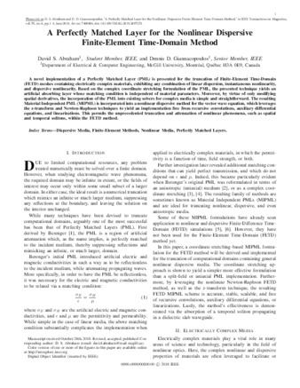 A Perfectly Matched Layer for the Nonlinear Dispersive Finite-Element Time-Domain Method thumbnail