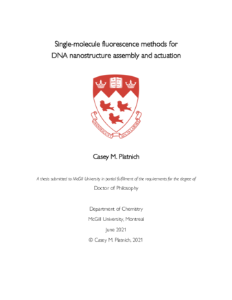 Single-molecule fluorescence methods for DNA nanostructure assembly and actuation thumbnail