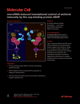 microRNA-induced translational control of antiviral immunity by the cap-binding protein 4EHP thumbnail