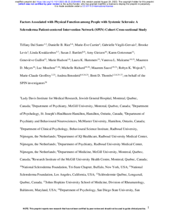 Factors Associated with Physical Function among People with Systemic Sclerosis: A Scleroderma Patient-centered Intervention Network (SPIN) Cohort Cross-sectional Study thumbnail