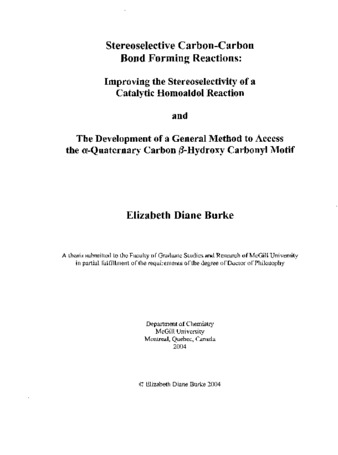 Stereoselective carbon-carbon bond forming reactions : improving the stereoselectivity of a catalytic homoaldol reaction and the development of a general method to access the [alpha]-quaternary carbon [beta]-hydroxy carbonyl motif thumbnail