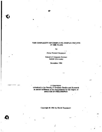 The complexity of computing simple circuits in the plane / thumbnail