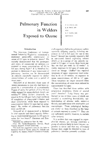 Pulmonary function in welders exposed to ozone. thumbnail