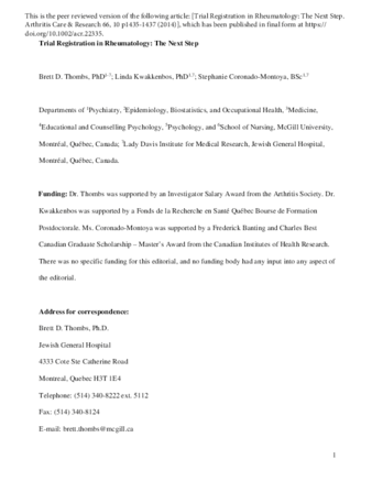 Trial Registration in Rheumatology: The Next Step thumbnail