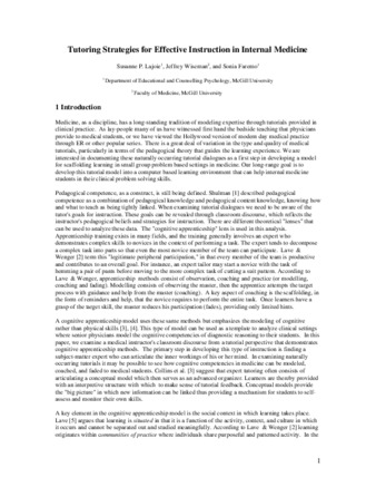 Identifying human tutoring strategies for effective instruction in internal medicine thumbnail