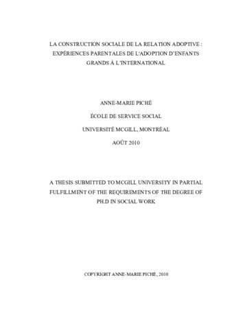 La construction sociale de la relation adoptive: expériences parentales de l'adoption d'enfants grands à l'international thumbnail