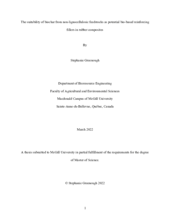 The suitability of biochar from non-lignocellulosic feedstocks as potential bio-based reinforcing fillers in rubber composites thumbnail