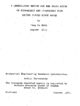 A generalized method for the calculation of supersonic and hypersonic flow behind curved shock waves thumbnail