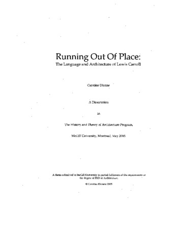 Running out of place : the language and architecture of Lewis Carroll thumbnail