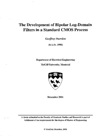 The development of bipolar log-domain filters in a standard CMOS process / thumbnail