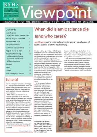 When did Islamic science die (and who cares)? thumbnail