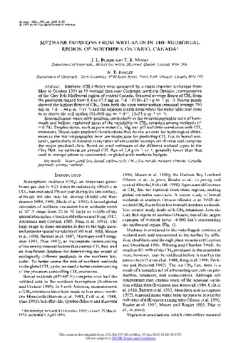 Methane emissions from wetlands in the midboreal region of northern Ontario, Canada thumbnail