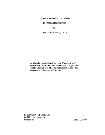 Soames Forsyte: a study in characterization. thumbnail