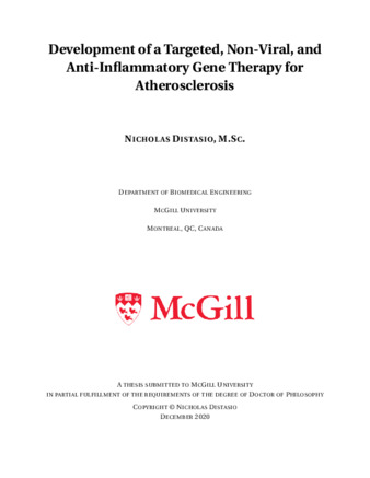 Development of a targeted, non-viral, and anti-inflammatory gene therapy for atherosclerosis thumbnail