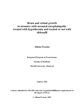 Brain and retinal growth in neonates with neonatal encephalopathy treated with hypothermia and treated or not with sildenafil thumbnail