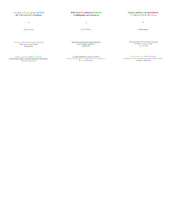 Statistical and learning-based methods for high-performance rendering thumbnail