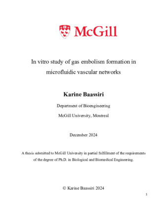 In vitro study of gas embolism formation in microfluidic vascular networks thumbnail