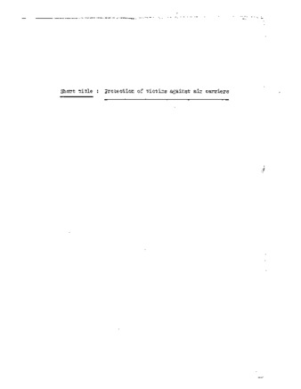 Protection of victims in the exercise of actions against air carriers. thumbnail