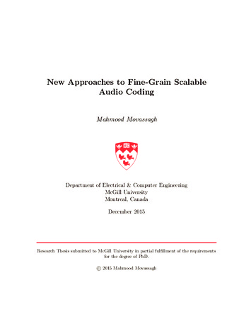 New approaches to fine-grain scalable audio coding thumbnail