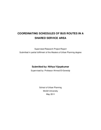 Coordinating schedules of bus routes in a shared service area thumbnail