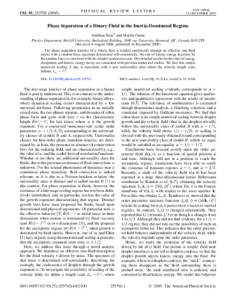 Phase Separation of a Binary Fluid in the Inertia-Dominated Regime thumbnail