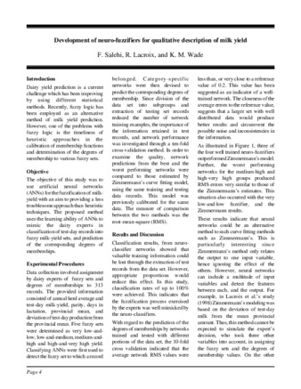 Development of neuro-fuzzifiers for qualitative description of milk yield thumbnail