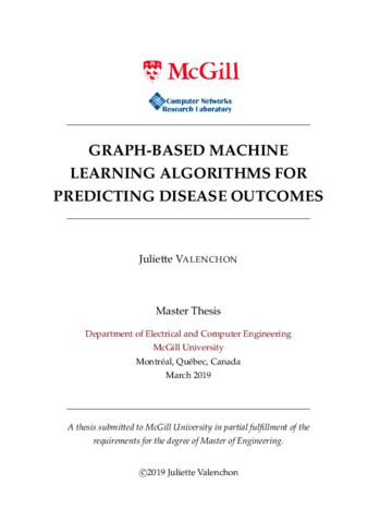 Graph-based machine learning algorithms for predicting disease outcomes thumbnail