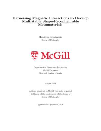 Harnessing Magnetic Interactions to Develop Multistable Shape-Reconfigurable Metamaterials thumbnail