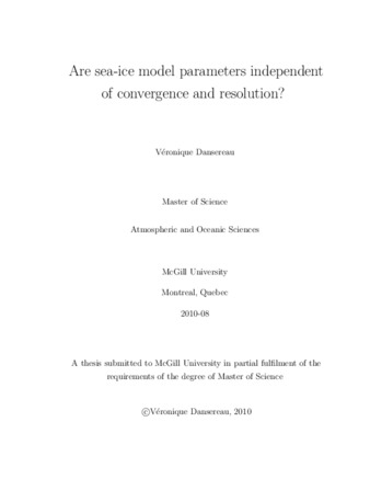 Are sea-ice model parameters independent of convergence and resolution? thumbnail