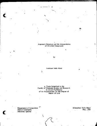 Argument structure and the interpretation of deverbal compounds thumbnail