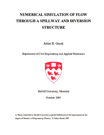 Numerical simulation of flow through a spillway and diversion structure thumbnail