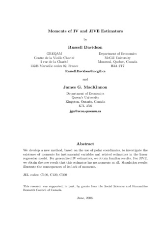 Moments of IV and JIVE estimators thumbnail