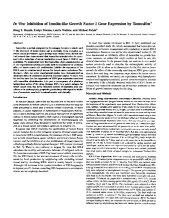 In vivo inhibition of insulin-like growth factor 1 gene expression by tamoxifen thumbnail