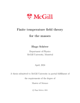 Finite temperature field theory for the masses thumbnail