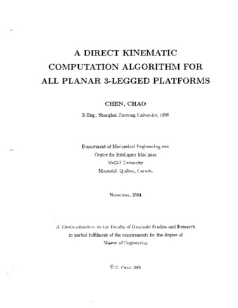 A direct kinematic computation algorithm for all planar 3-legged platforms / thumbnail