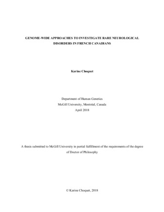 Genome-wide approaches to investigate rare neurological disorders in French Canadians thumbnail