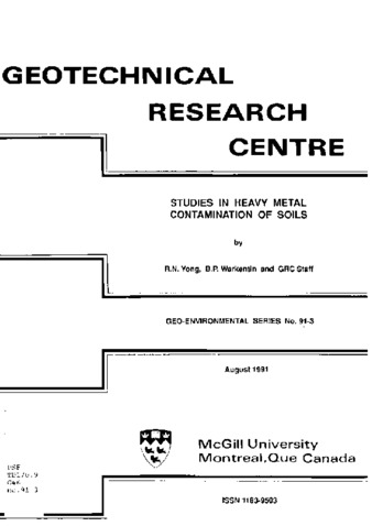 Studies in heavy metal contamination of soils thumbnail