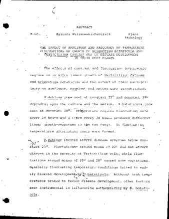 The effect of amplitude and frequency of temperature fluctuations on growth of Sclerotium bataticola and Verticillium dahliae and on disease development in their host plants. thumbnail