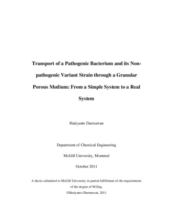 Transport of a pathogenic bacterium and its non-pathogenic variant strain through a granular porous medium: from a simple system to a real system thumbnail