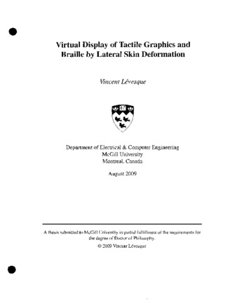 Virtual display of tactile graphics and Braille by lateral skin deformation thumbnail