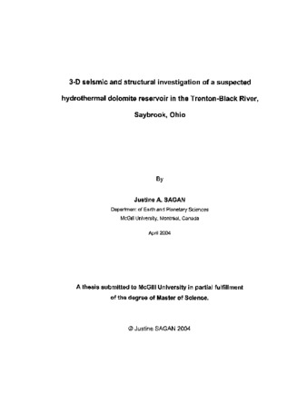 3-D seismic and structural investigation of a suspected hydrothermal dolomite reservoir in the Trenton-Black River, Saybrook, Ohio thumbnail